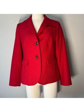 Talbots Vibrant Red Wool Blazer